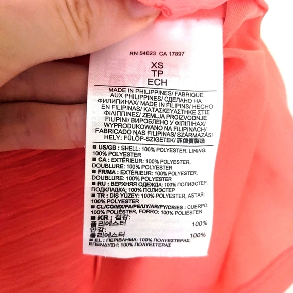 Banana Republic XS Coral Pleated Blouse - Picture 4 of 5